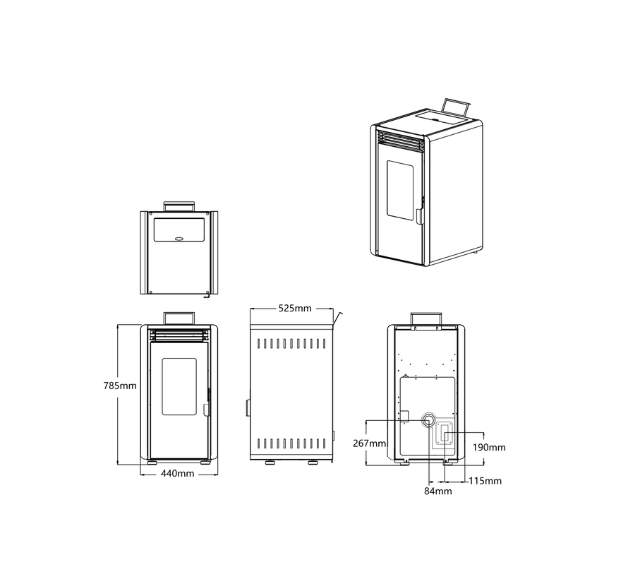 Pelletkachel - 6kW52